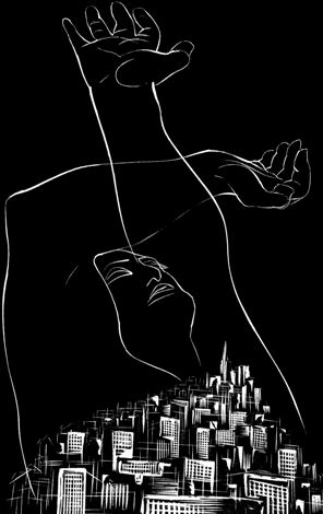 Human. Illustration of the poems collection by E. Mieželaitis