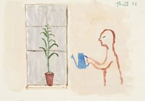 Blue Watering Can