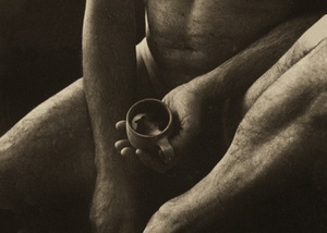 Face in the cup of coffee. om cycle "Woman about Men"