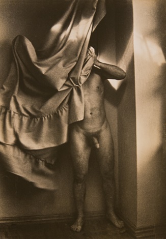 From cycle „Woman about Men“. A series of „ A Man and the drapery“ No. 8