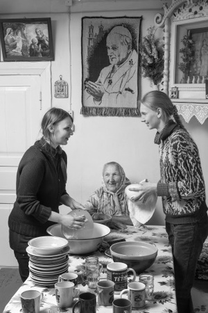 After Saint Trinity's Feast At Karmazai Home. Pelegrida. Gervėčių Region, Byelorussia.