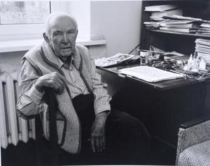 Algirdas Petrulis in his studio. Vilnius