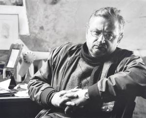 Arūnas Vaitkūnas in his studio. Kaunas
