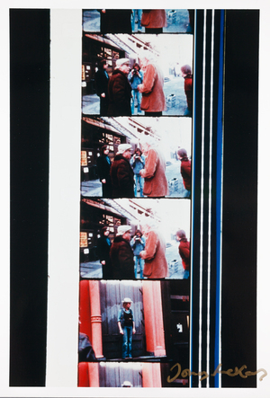 Dramaturgas Samas Fulleris ir režisierius Nicholas Ray’us filmuojant „Draugas iš Amerikos“ Soho, Niujorke