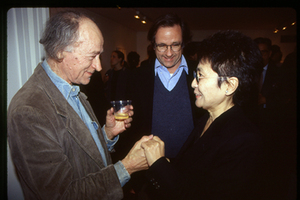 Jonas Mekas, Jon Hendricks, Yoko Ono, AFA film screening afterparty, 1995, 12#013